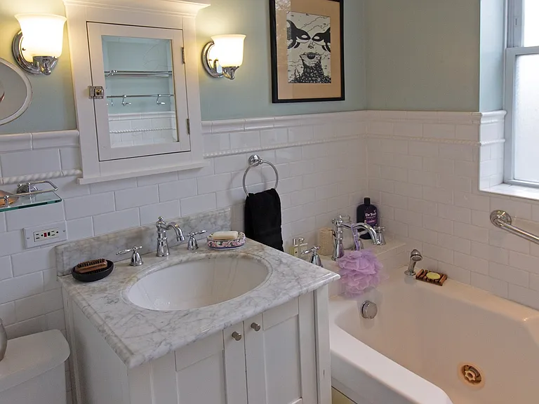 West Bathroom with jetted tub.