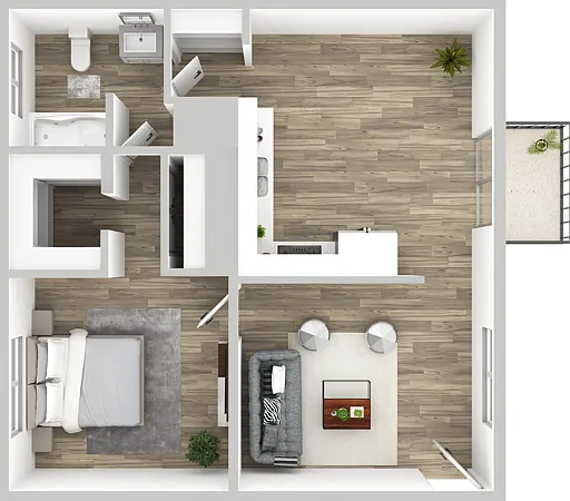 One-Bedroom One-Bathroom Floor Plan One-Bedroom One-Bathroom Floor Plan