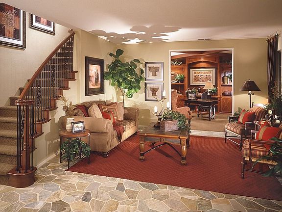 living room of model home