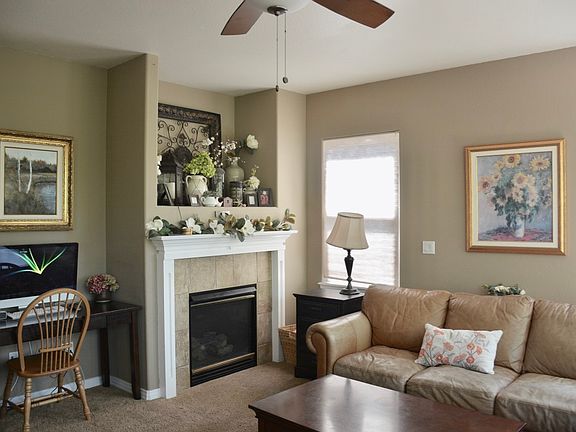 Family room with fireplace