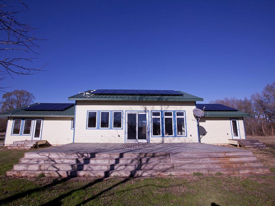 back porch, with solar panels