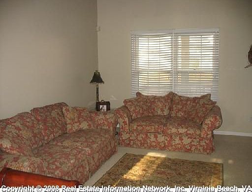 Living room with cathedral ceiling