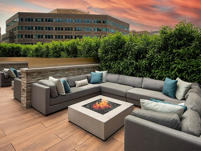 Comfortable seating and fire features