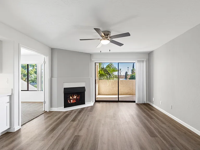 Wood floors available in select apartments. Select Apartments with Mountain Views