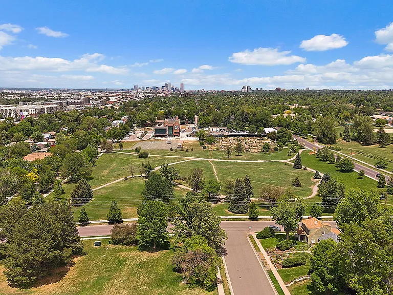Rosedale park just a half block to the north
