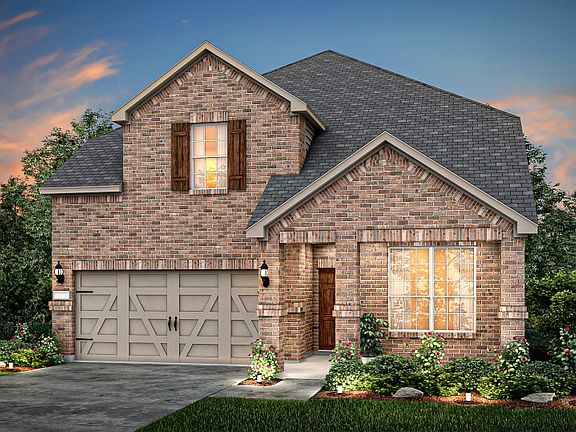 The Riverdale, a two-story home with 2-car garage, shown as Home Exterior A