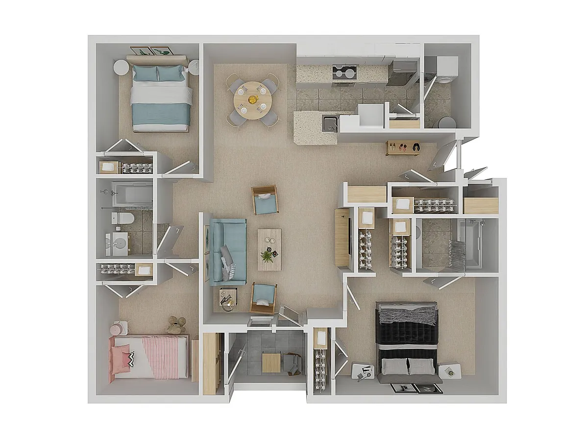 Floor plan Hurley 3 Bedroom