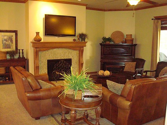 Gas Fireplace with Granite Surround