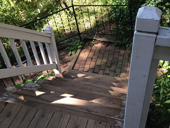 Steps from front porch