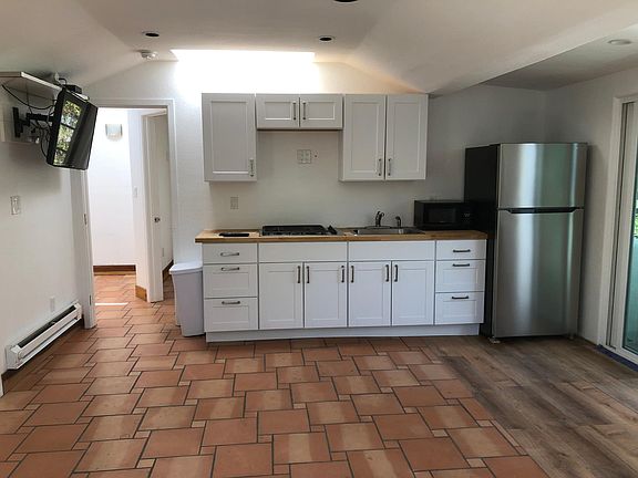 Main room with kitchen area