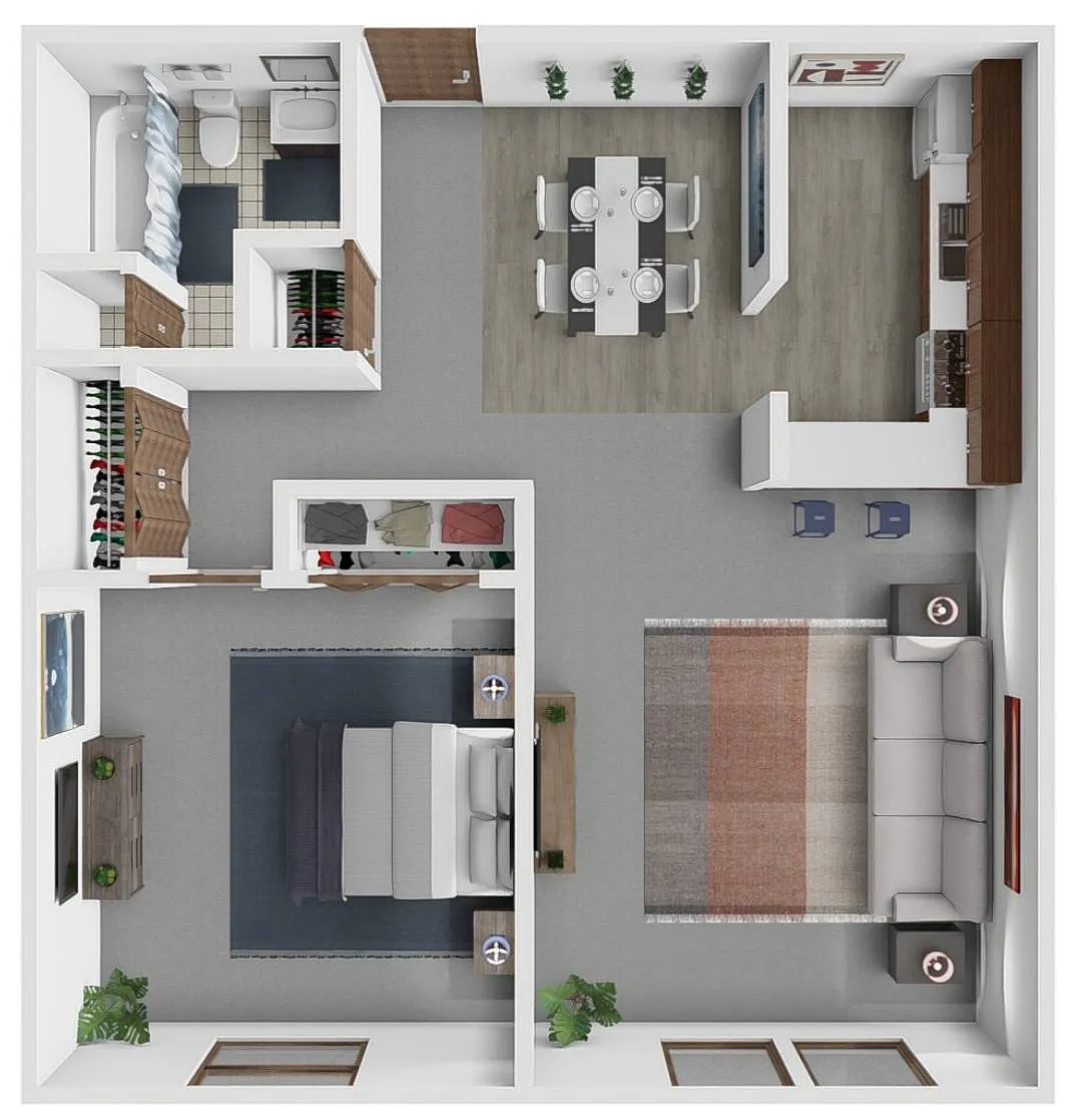 Floor plan O 1X1 BASS