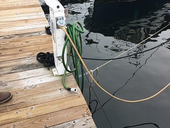 Left side of slip showing the power source.