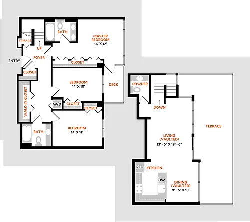 Floor plan Plan 3B