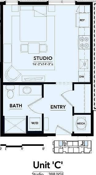 2nd image of 954 E McMillan St #0B-1Ba-388Sqft