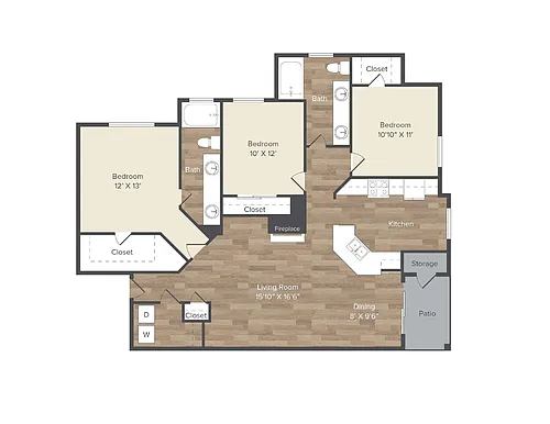 Floor plan C01 - Renovated