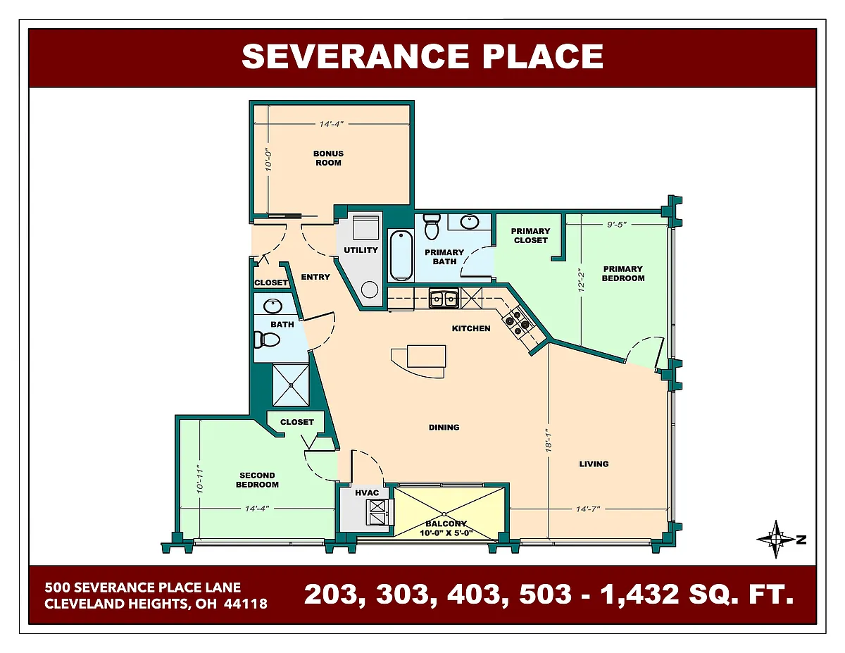 Floor plan 203 303 304 305