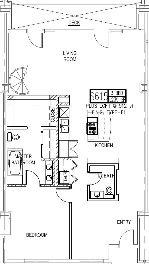Floor plan Custom 3 bed
