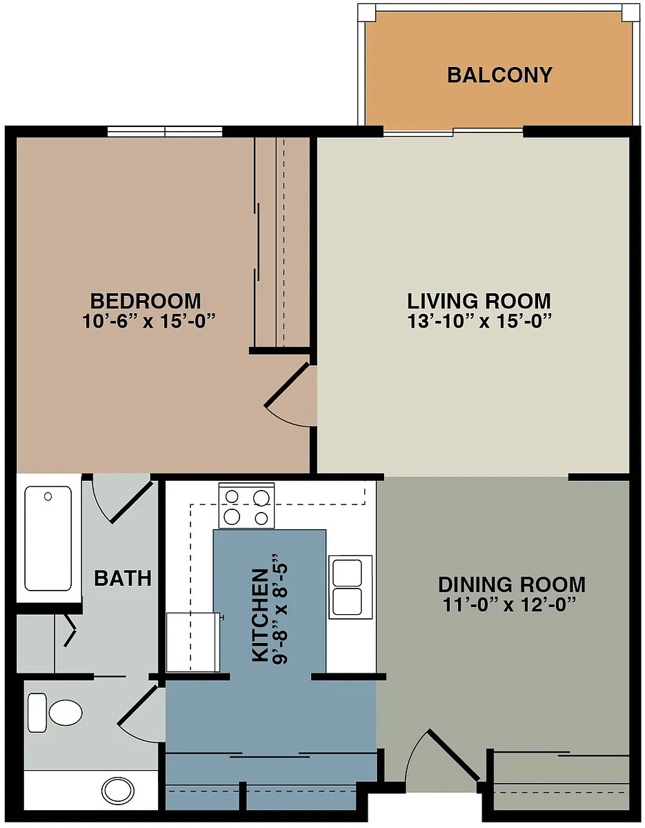 Floor plan 1 Bedroom
