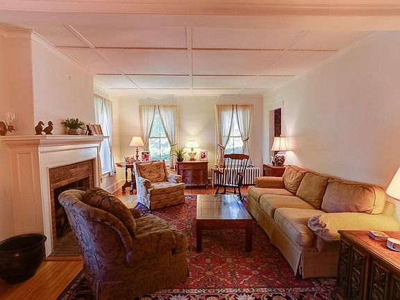 Living room, proper with built in bookshelves