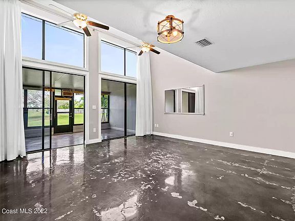 Empty view of the open concept floor plan.