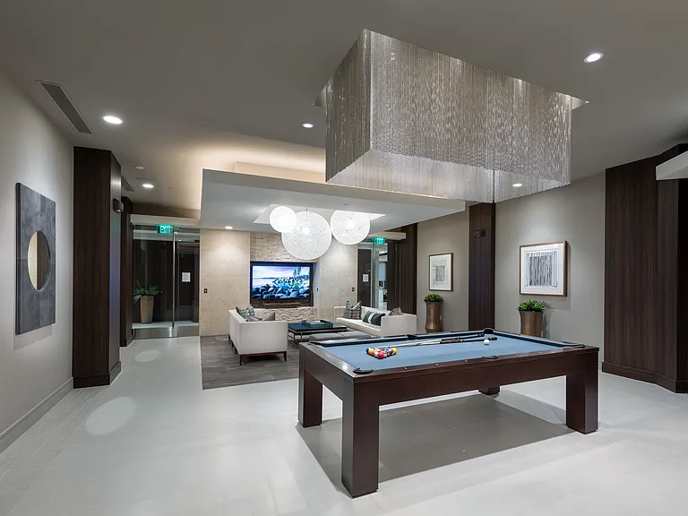 Billiard Table and Seating Area