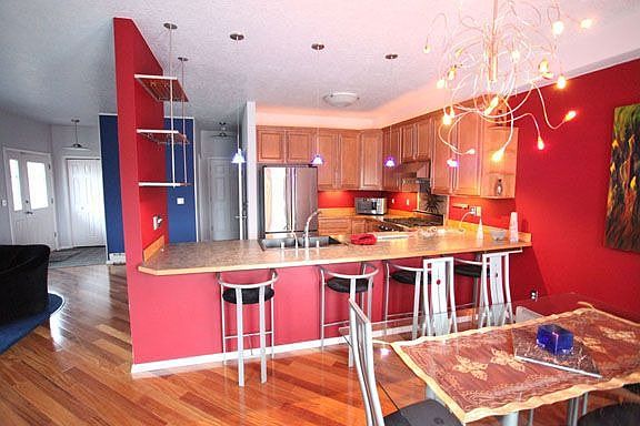 view from dining-room into kitchen