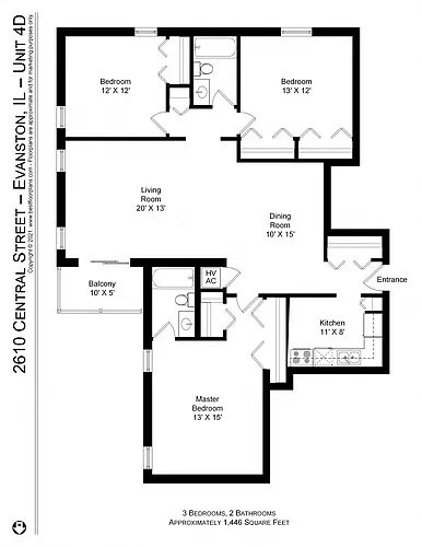 Floor plan Three Bedroom
