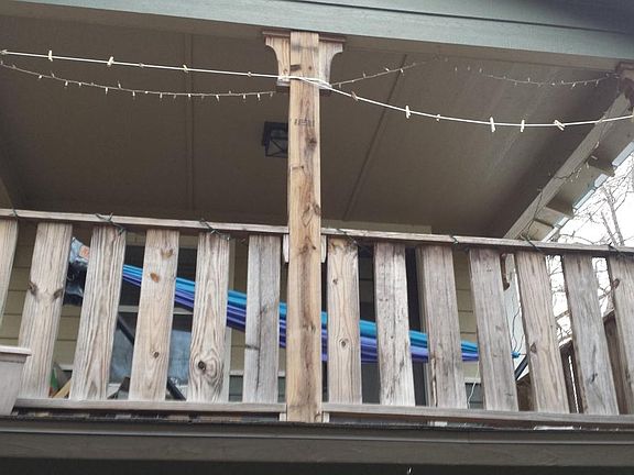 Apt has deck overlooking beautiful back yard