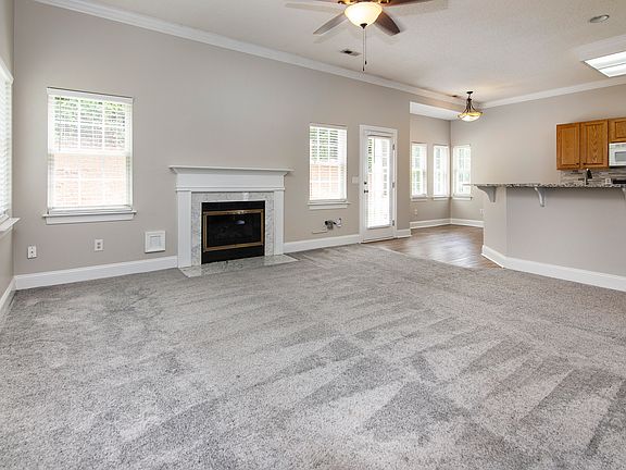 Open to kitchen and eating area