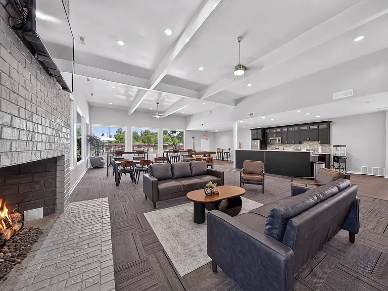 Updated and spacious resident clubhouse at Westwood Village Apartments in Westland, MI.