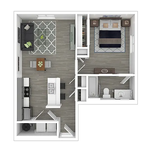 Floor plan 1X1-634