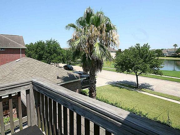 View of the lake from the upstairs balcony