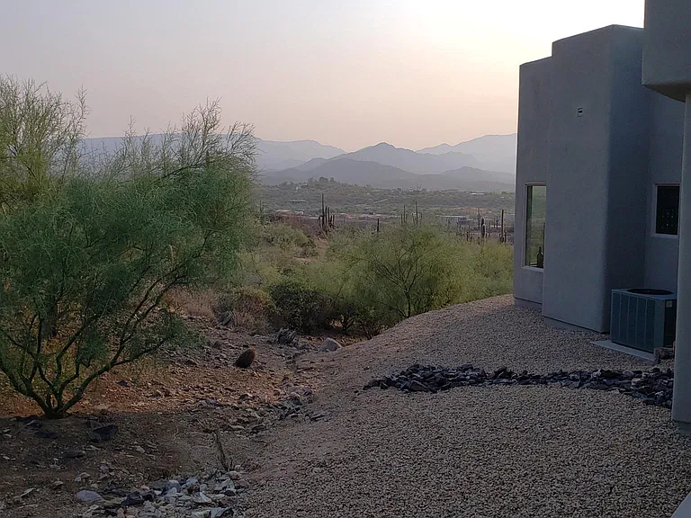 Mountain view along the back Patio