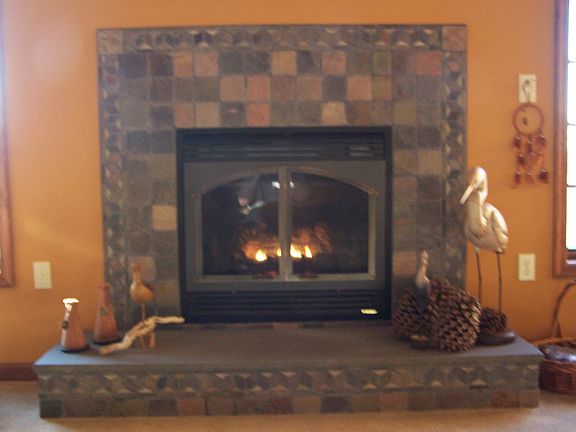 Custom Stone Fireplace