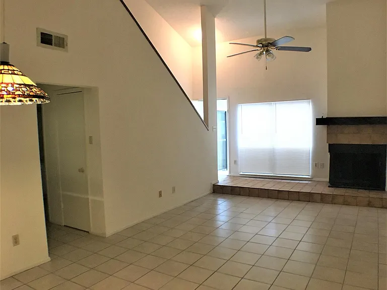 Another view of the living and dining room combo