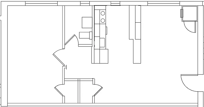 Floor plan Renovated 1 Bedroom H-04 Tier