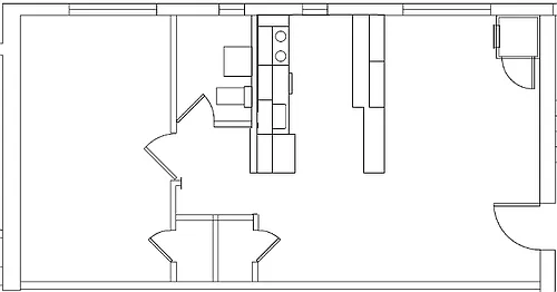 Floor plan Renovated 1 Bedroom H-04 Tier