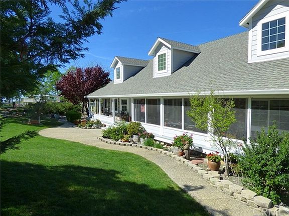 Front of house, front yard, screened porch.