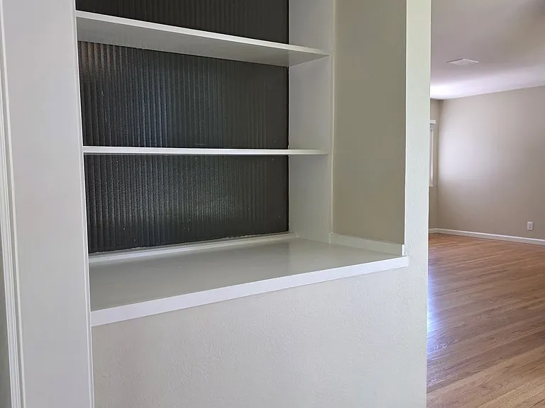 Book shelves.