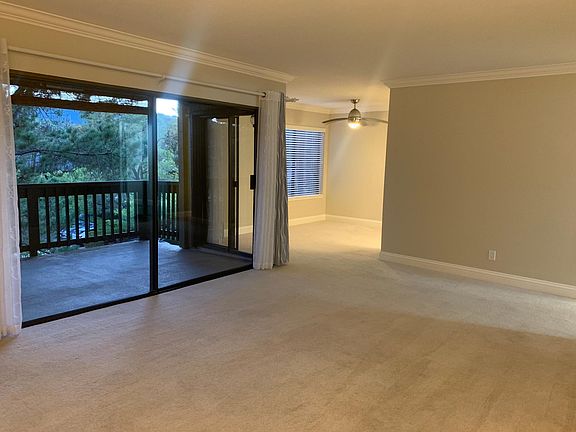 Living room at sunset