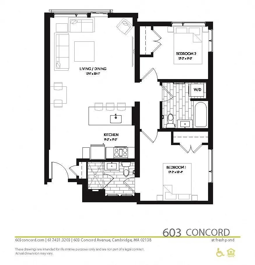 Floor plan 2 Bedroom 2 Bathroom