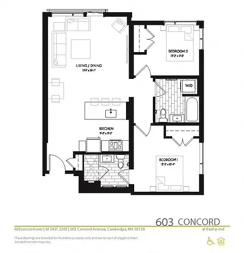 Floor plan 2 Bedroom 2 Bathroom