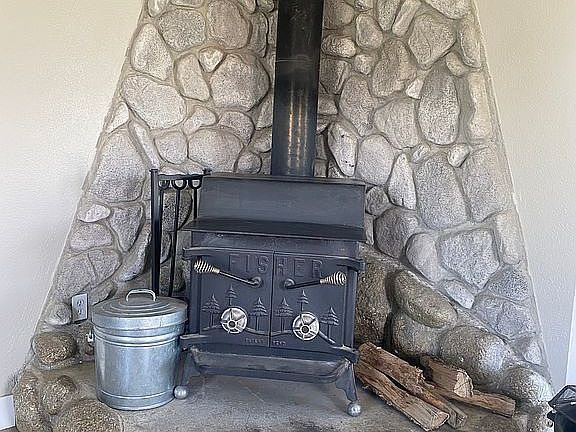 Wood burning fireplace
