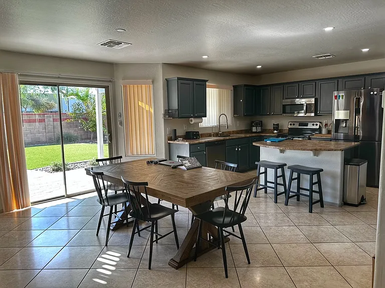 Kitchen Includes All Dishes and Major Applicance's. (dishwasher, refrigerator, stove, microwave, air fryer and more)