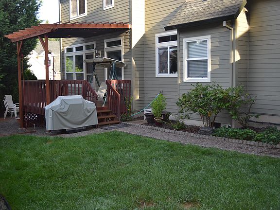 Half of spacious back yard