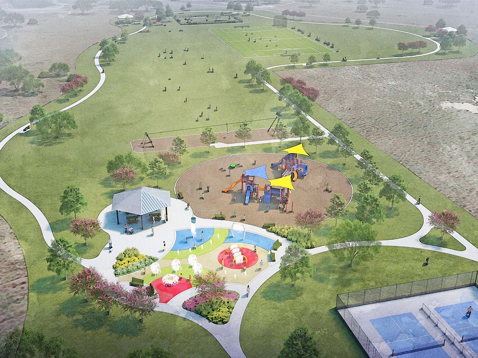 The Vista West community has a soccer field and green space.