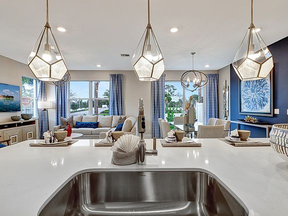 Island overlooking great room