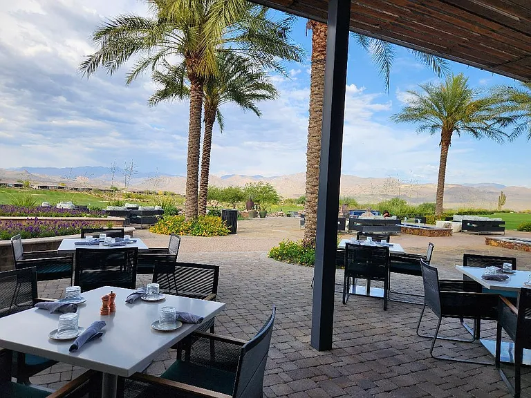 Needle Rock Kitchen & Tap outdoor dining with gorgeous views