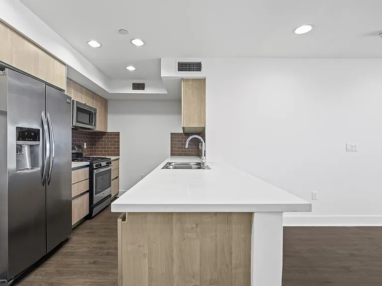 Open galley style kitchen