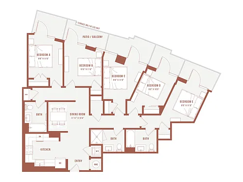 Floor plan Colette Co-Living K1